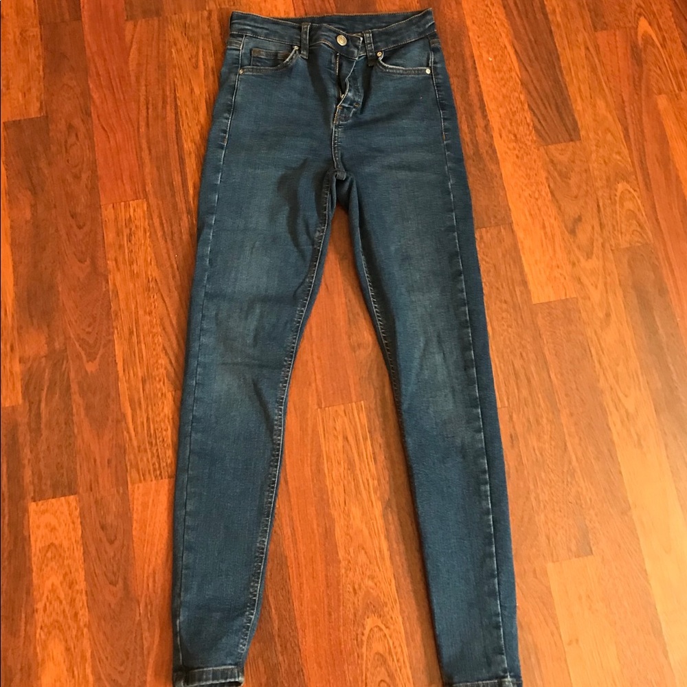 TOPSHOP MOTO BLUE SKINNY JEANS